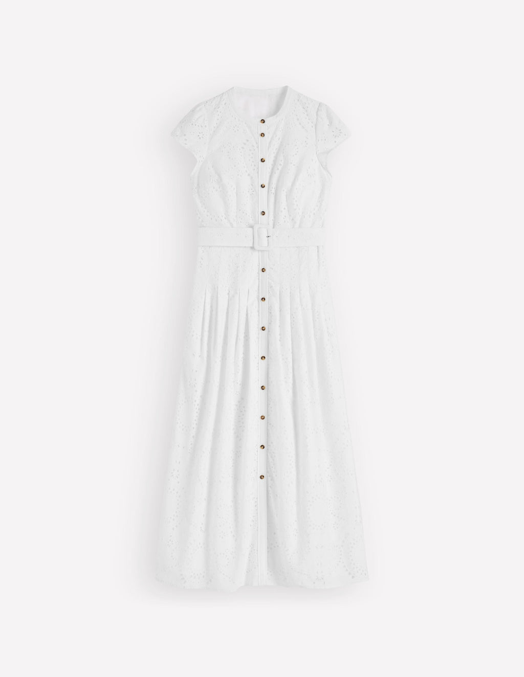 Arabella Cotton Maxi Dress-White Broderie