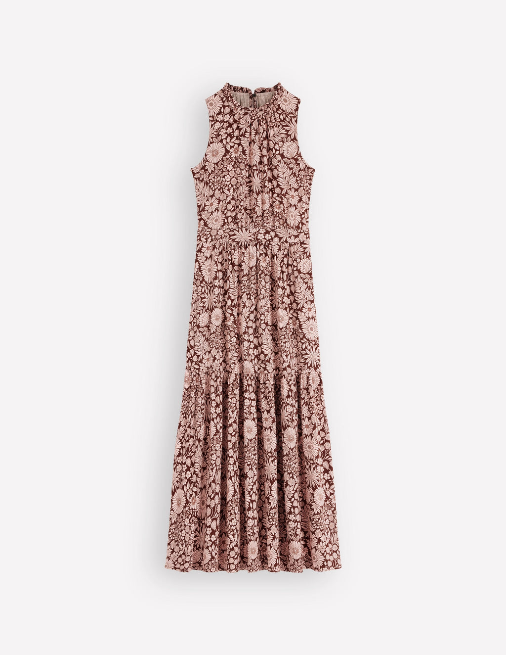 Camalie Jersey Maxi Dress-Raw Umber, Flowerbed Bloom