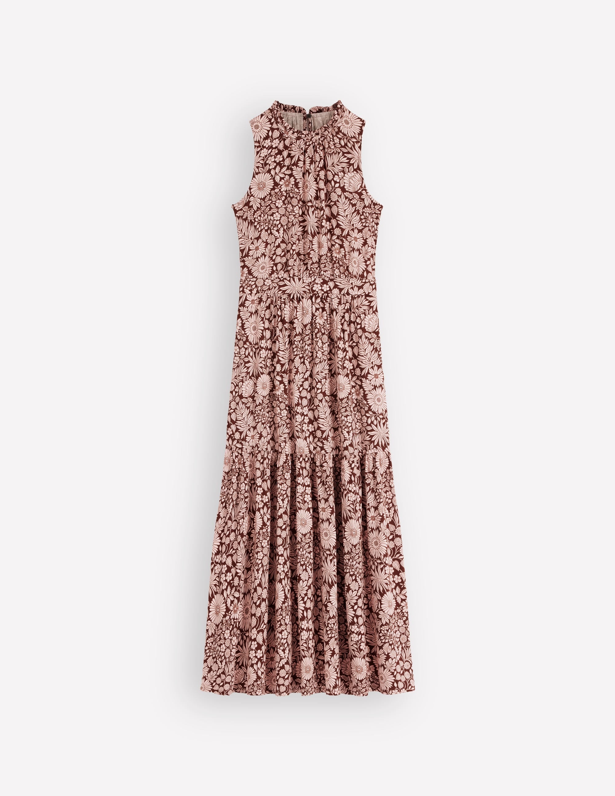 Camalie Jersey Maxi Dress-Raw Umber, Flowerbed Bloom