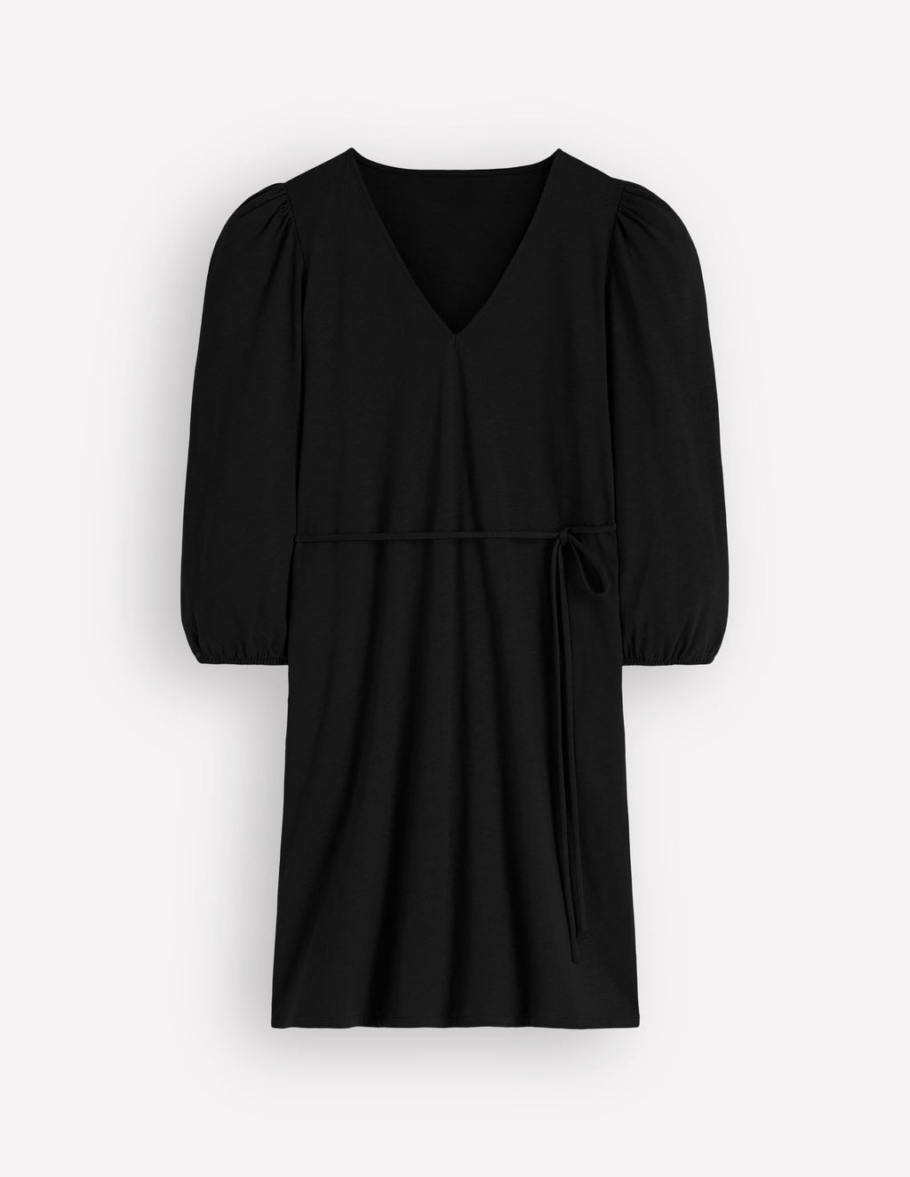 Cary V-Neck Jersey Dress-Black