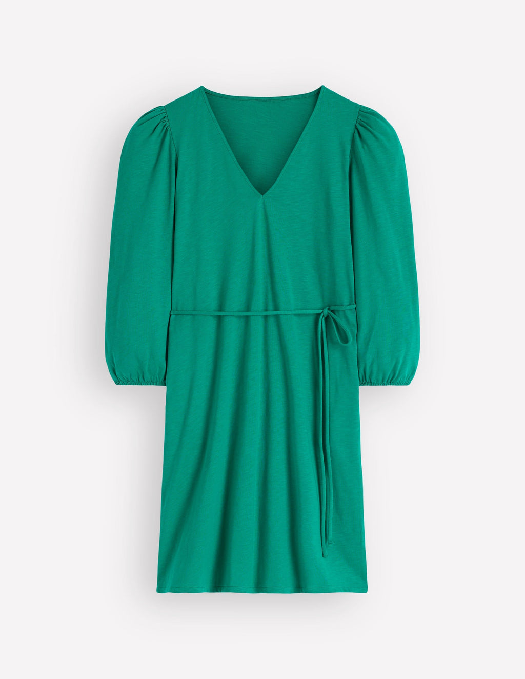 Cary V-Neck Jersey Dress-Deep Teal
