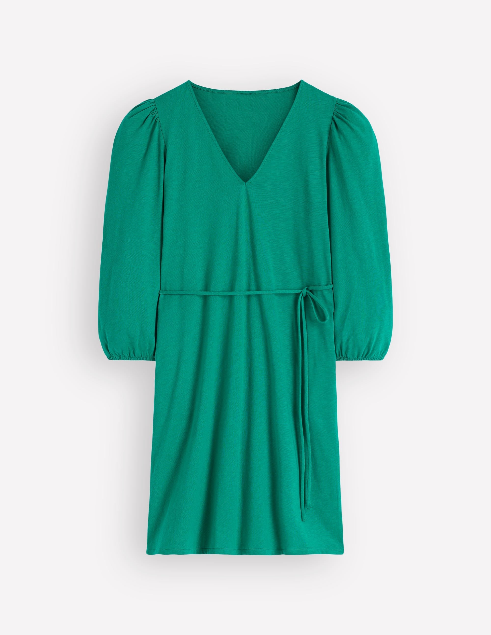 Cary V-Neck Jersey Dress-Deep Teal